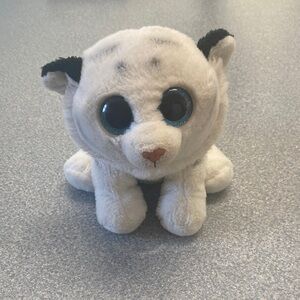 Ty White and Black Tiger Stuffed Animal
